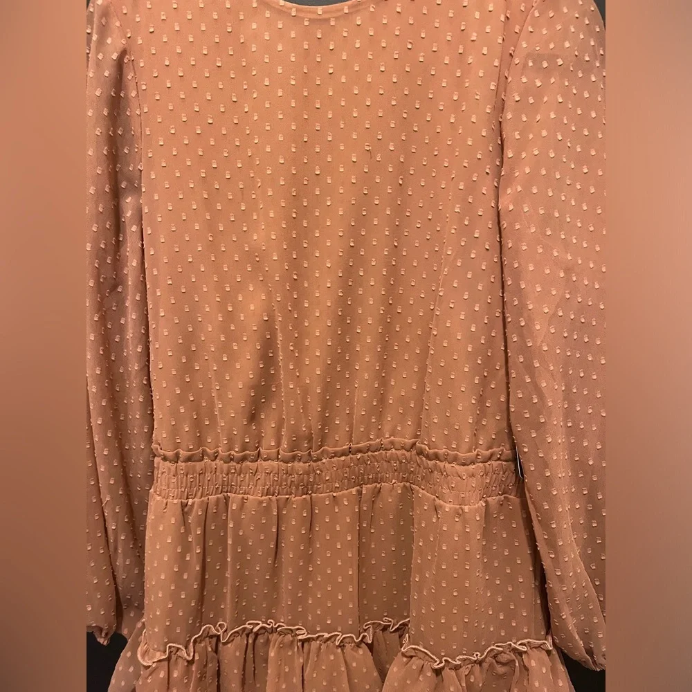 Express Long-Sleeve tiered Ruffle Dress… - Picture 5 of 10